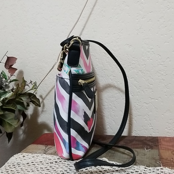 Nicole by Nicole Miller COLORFUL Crossbody Handbag - Picture 7 of 13